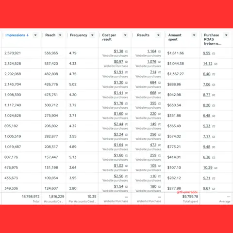 Meta Ads result screenshot